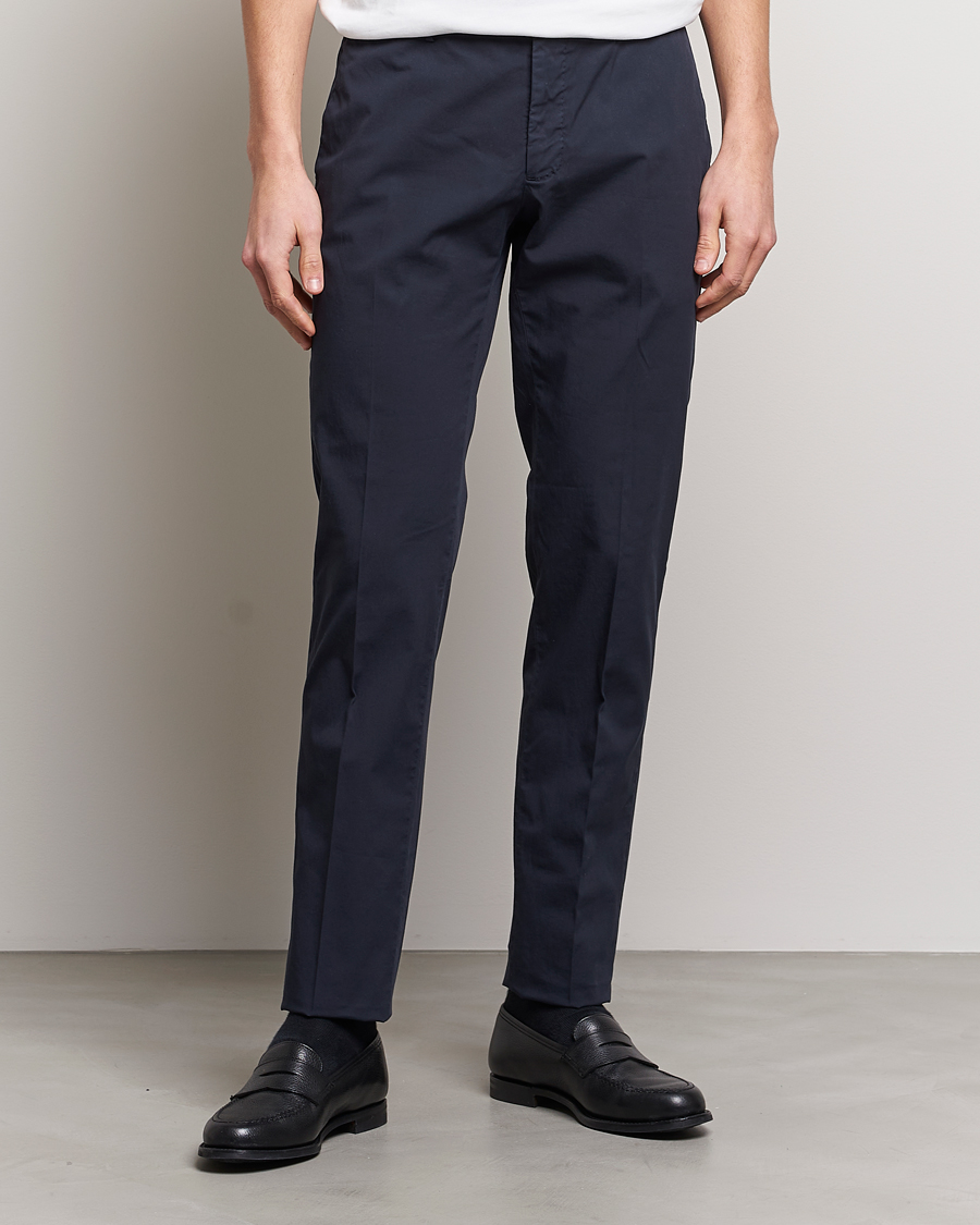 Homme | Pantalons | Incotex | Slim Fit Comfort Chinos Navy