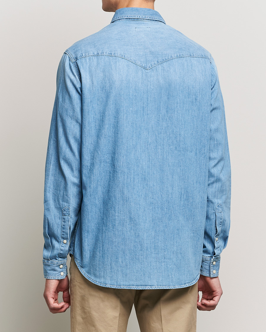 Homme | Chemises | J.Lindeberg | Carson Western Denim Shirt Bleached Denim
