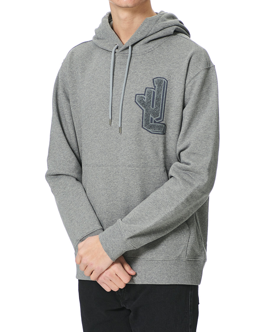 Homme | Pulls Et Tricots | J.Lindeberg | Tony Patch Hoodie Mid Grey Melange
