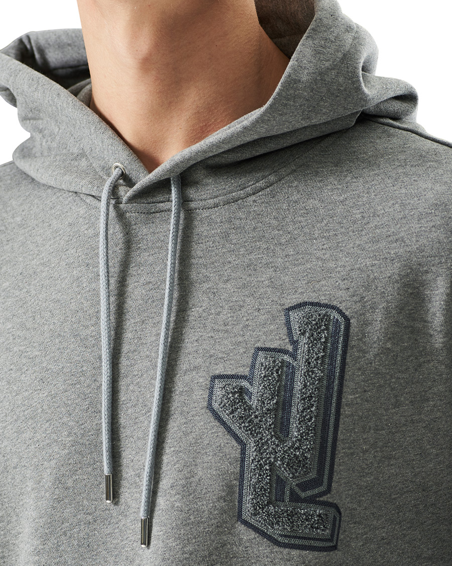 Homme | Pulls Et Tricots | J.Lindeberg | Tony Patch Hoodie Mid Grey Melange
