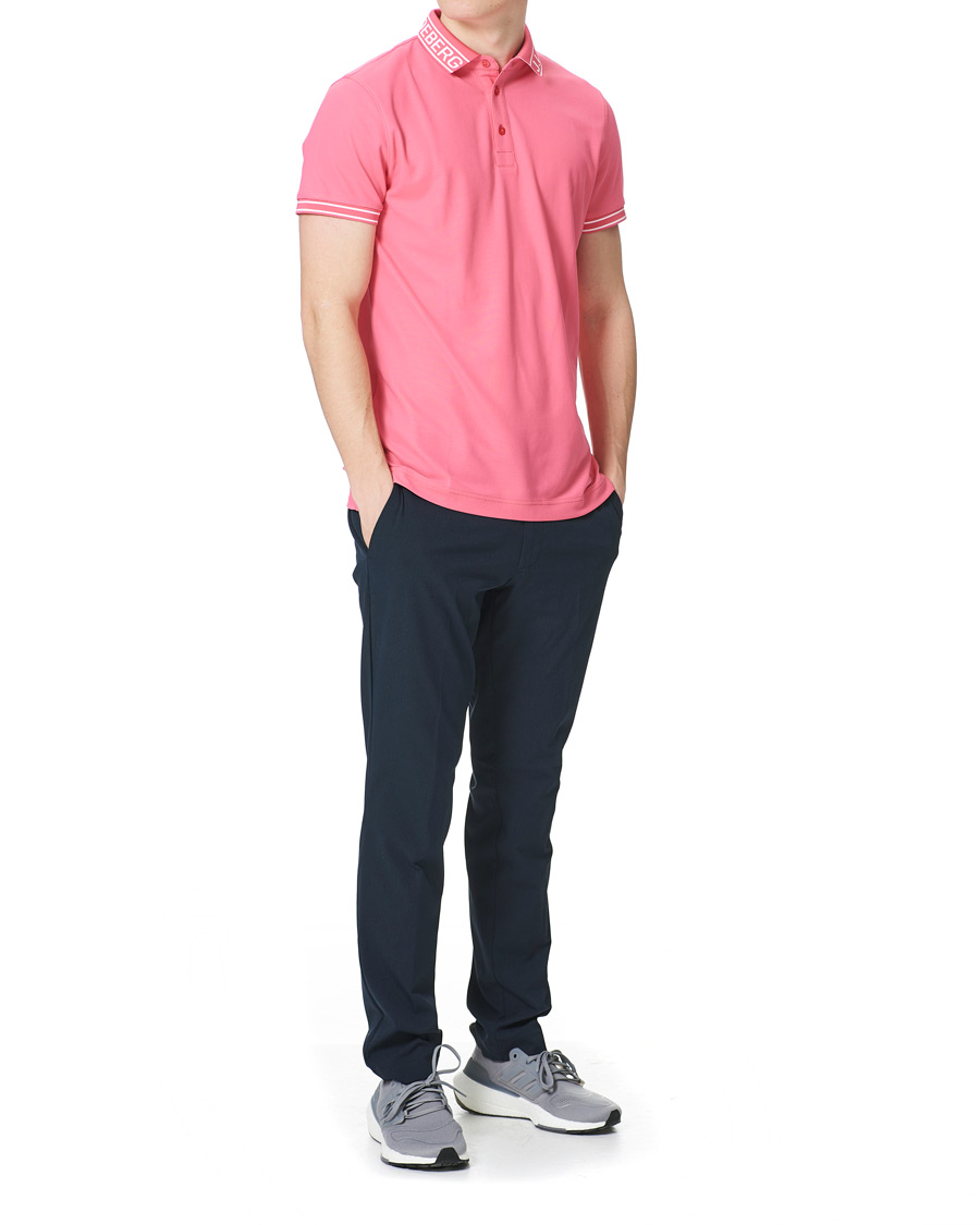 Homme | Polos | J.Lindeberg | Austin Regular Golf Polo Hot Pink