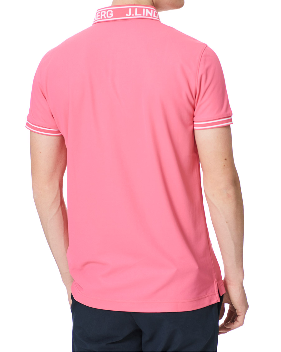 Homme | Polos | J.Lindeberg | Austin Regular Golf Polo Hot Pink
