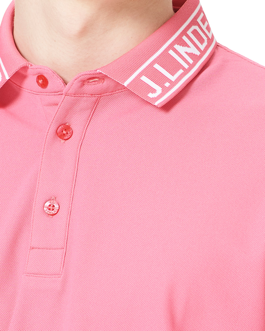 Homme | Polos | J.Lindeberg | Austin Regular Golf Polo Hot Pink