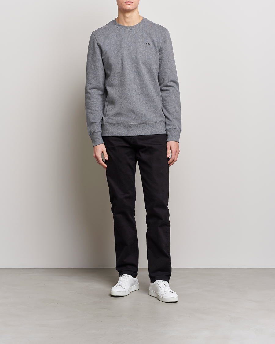 Homme | Pulls Et Tricots | J.Lindeberg | Cal Crew Neck Sweat Grey Melange