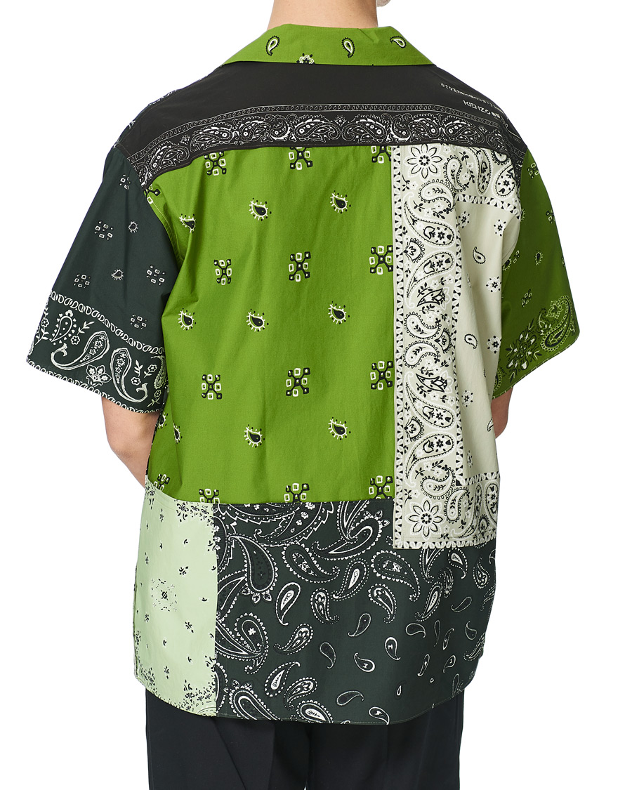 Homme | Chemises | KENZO | Patchwork Short Sleeves Shirt Green