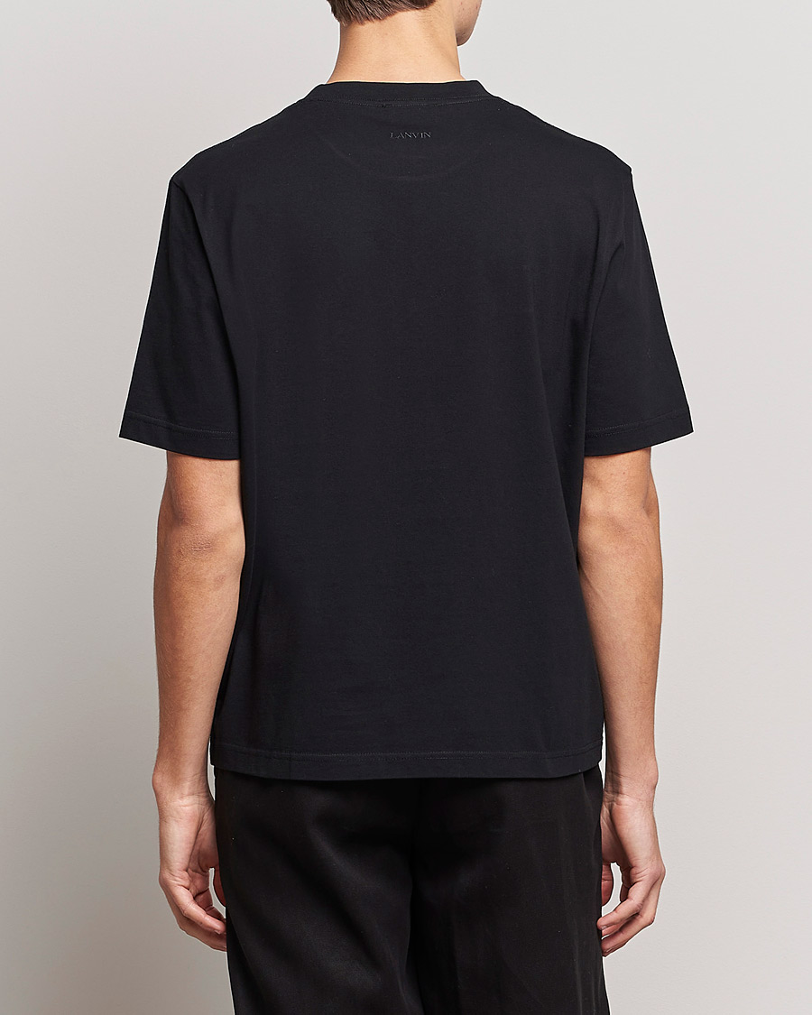 Homme | T-shirts | Lanvin | Embroidered Tonal Logo T-Shirt Black