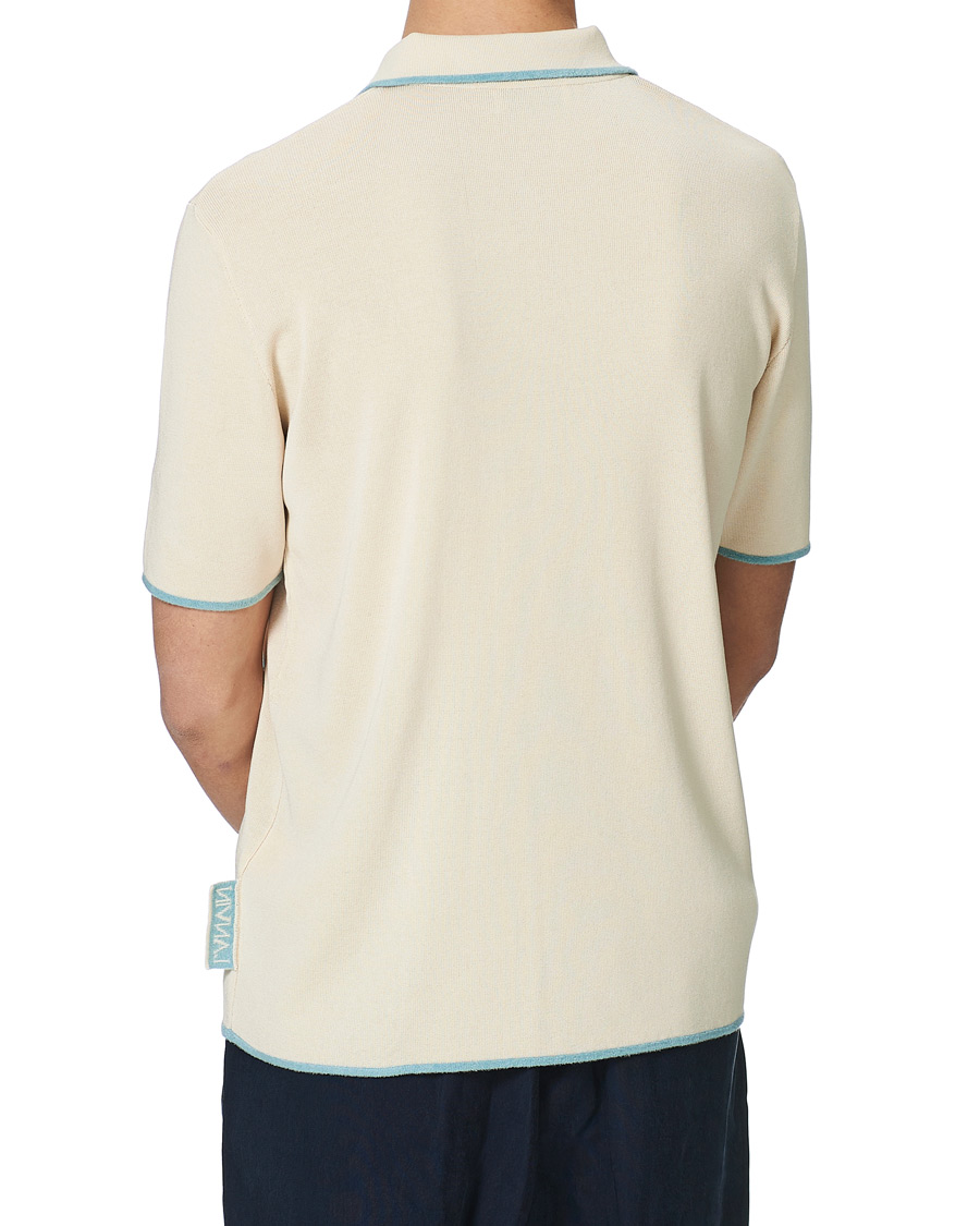 Homme | Polos | Lanvin | Knitted Short Sleeve Polo Ecru