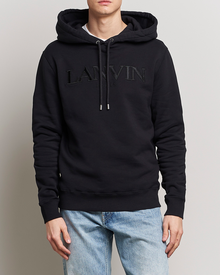 Homme | Pulls Et Tricots | Lanvin | Curb Logo Hoodie Black