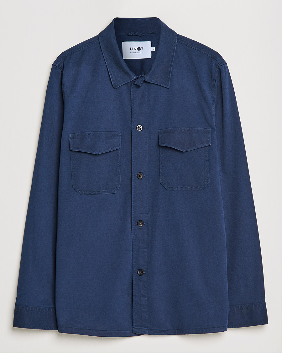 Homme | Chemises | NN07 | Bernard Tencel Overshirt Navy