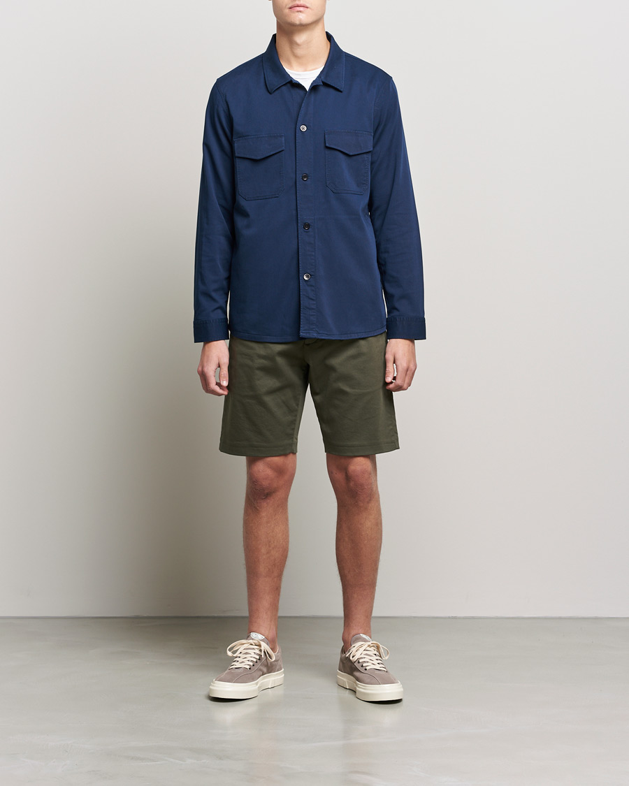 Homme | Chemises | NN07 | Bernard Tencel Overshirt Navy
