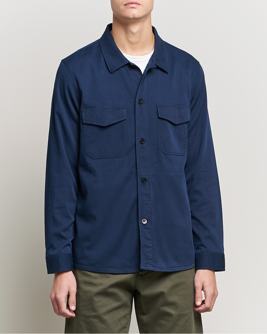 Homme | Chemises | NN07 | Bernard Tencel Overshirt Navy