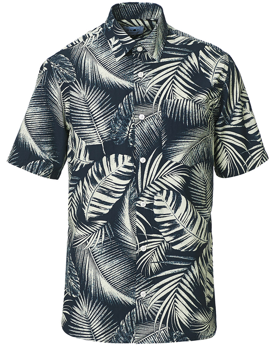 Homme | Chemises | NN07 | Errico Printed Short Sleeve Shirt Blue