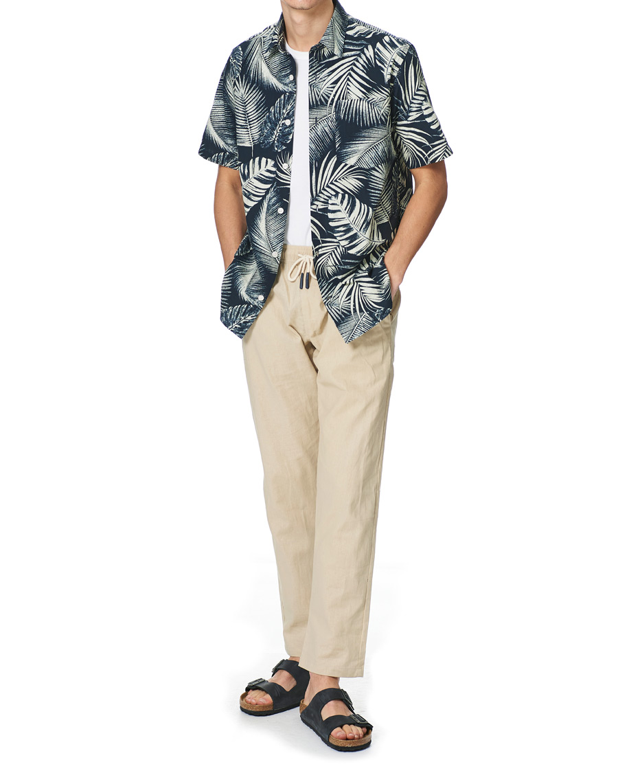 Homme | Chemises | NN07 | Errico Printed Short Sleeve Shirt Blue