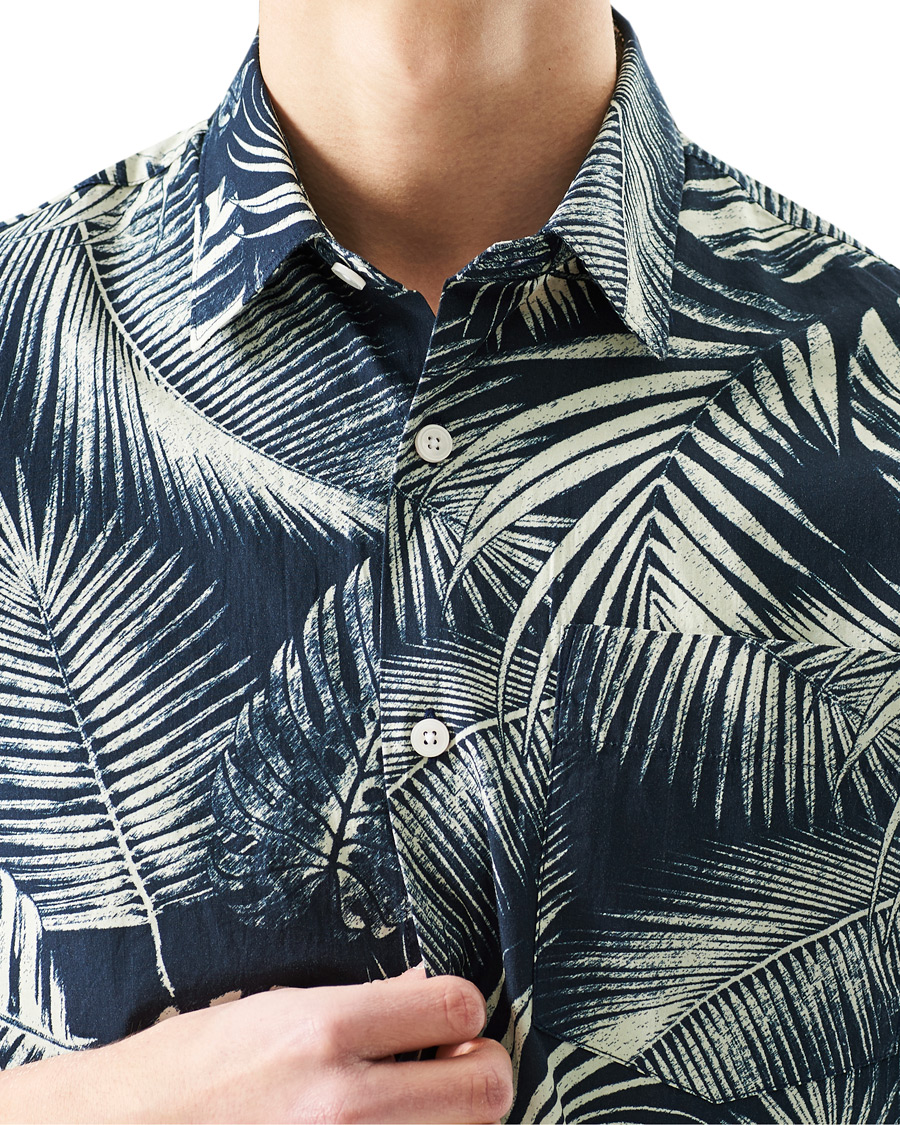 Homme | Chemises | NN07 | Errico Printed Short Sleeve Shirt Blue