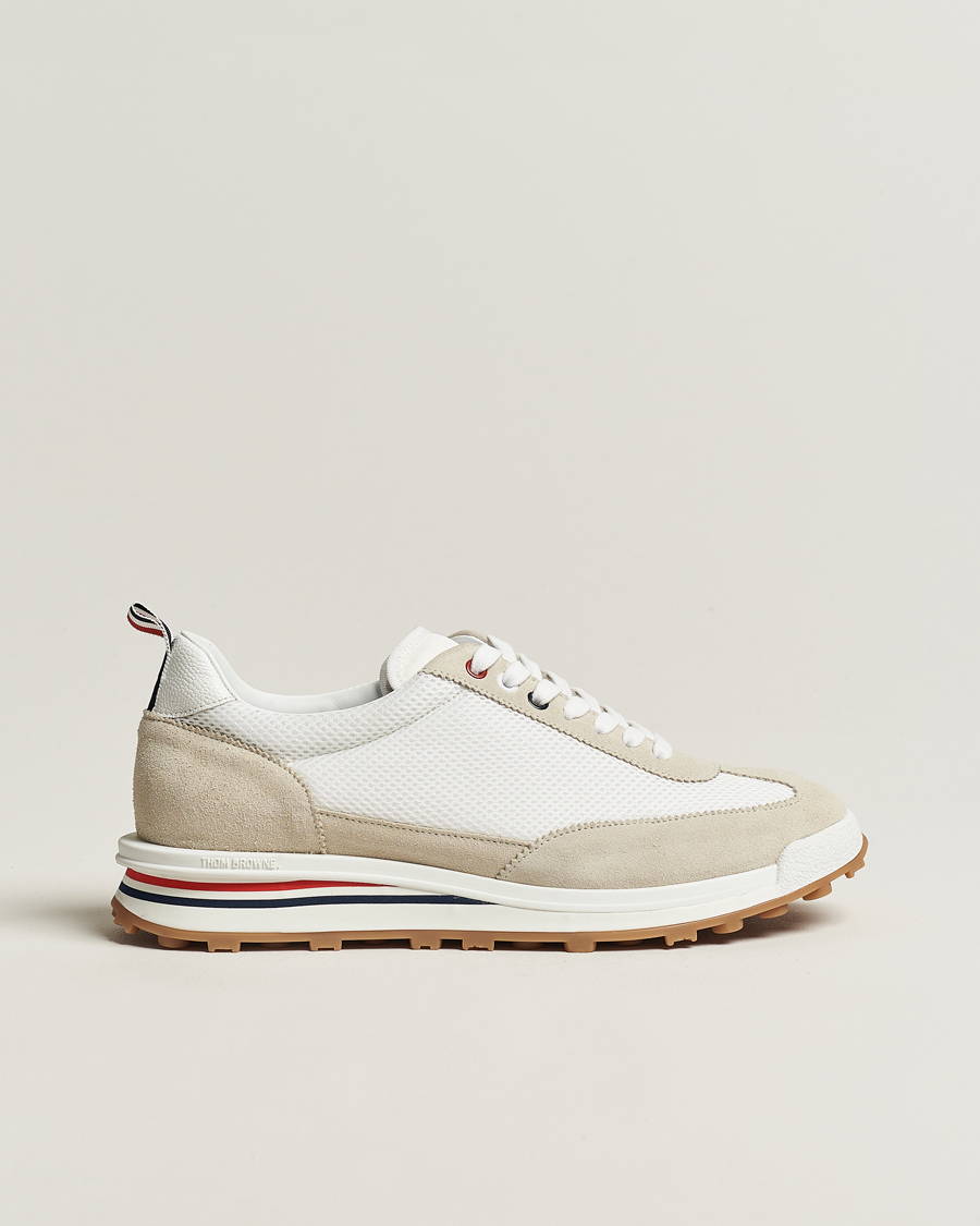 Homme | Thom Browne Tech Runner Suede Sneakers White | Thom Browne | Tech Runner Suede Sneakers White