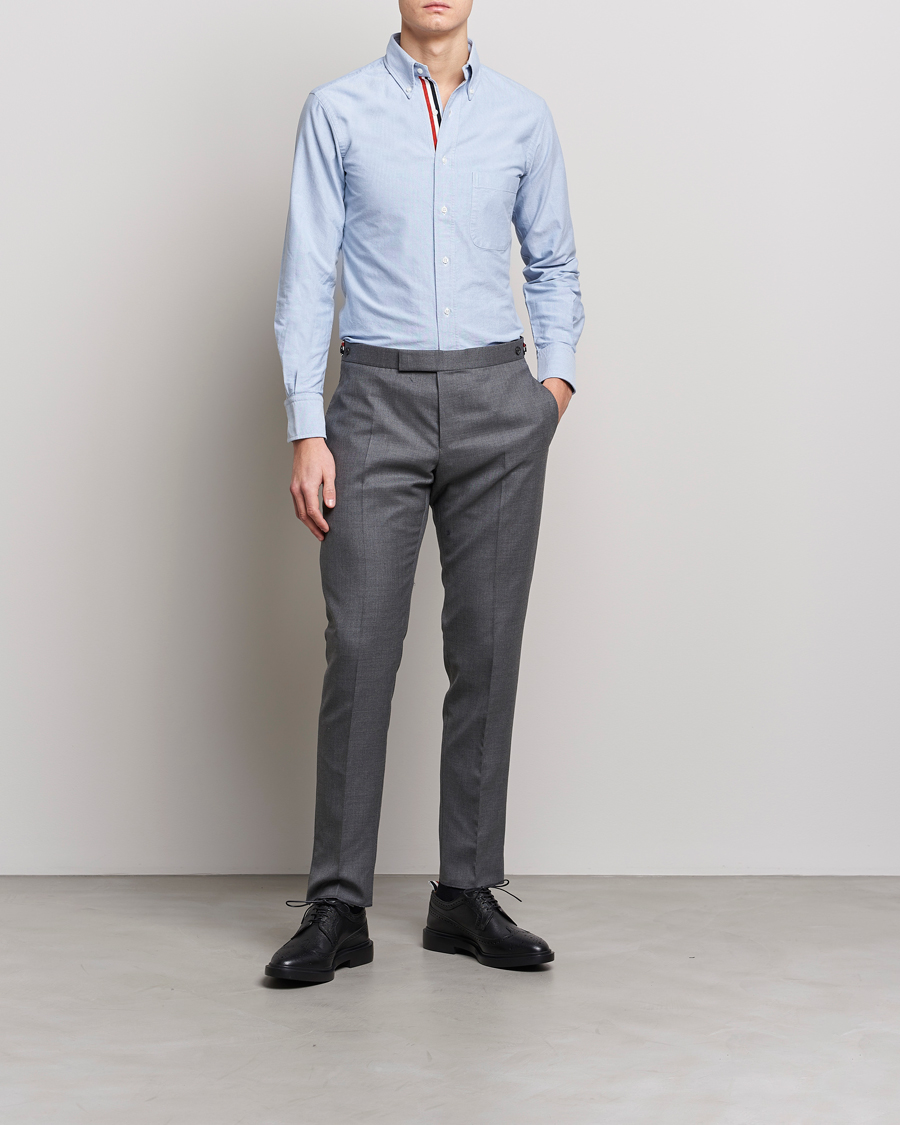 Homme | Chemises | Thom Browne | Grosgrain Placket Oxford Shirt Light Blue
