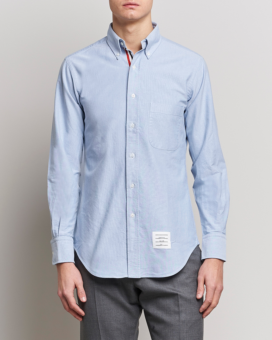 Homme | Chemises | Thom Browne | Grosgrain Placket Oxford Shirt Light Blue