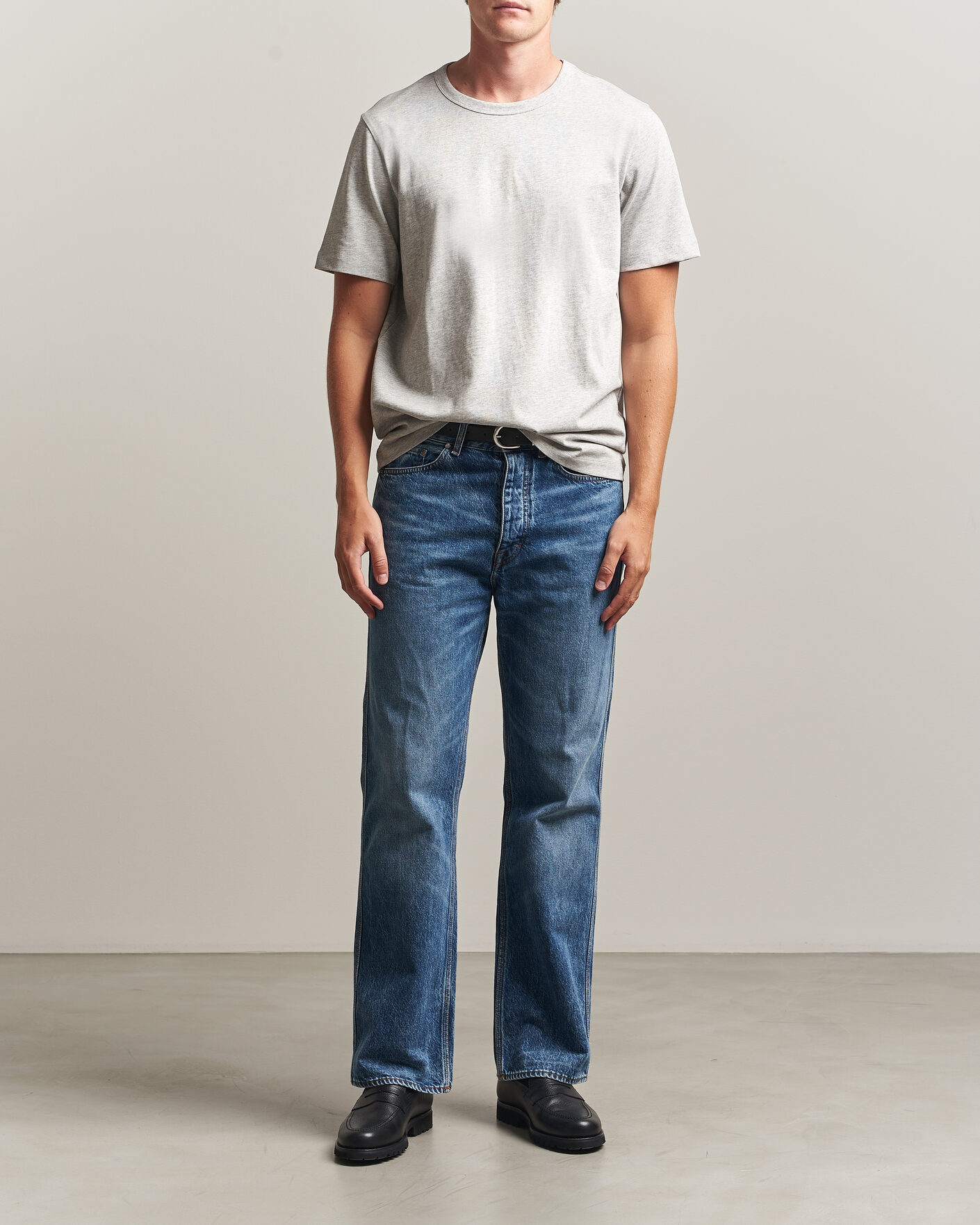 Homme | T-shirts | A Day's March | Heavyweight T-Shirt Grey Melange
