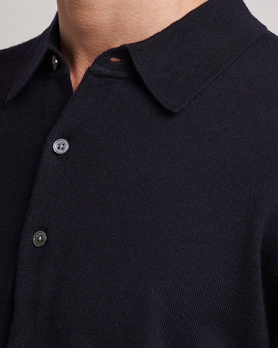 Homme | Pulls Et Tricots | A Day's March | Ambroz Merino Polo Navy