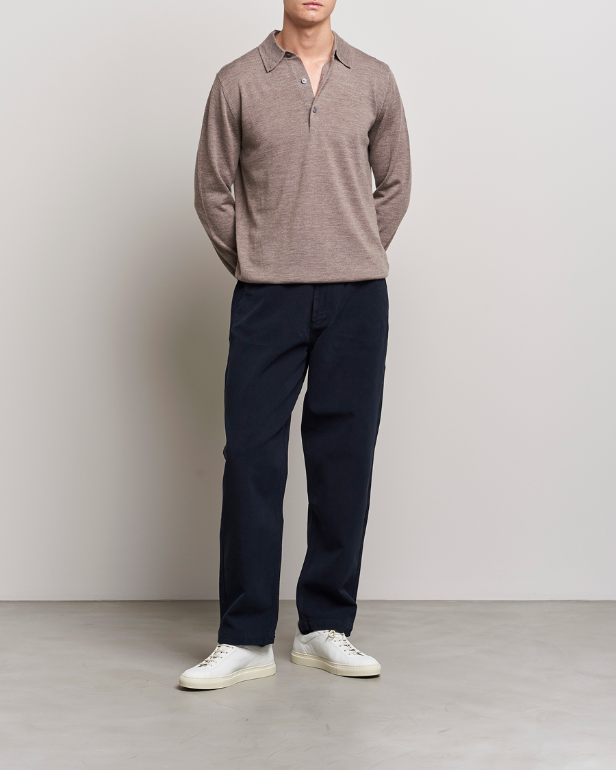 Homme | Pulls Et Tricots | A Day's March | Ambroz Merino Polo Taupe
