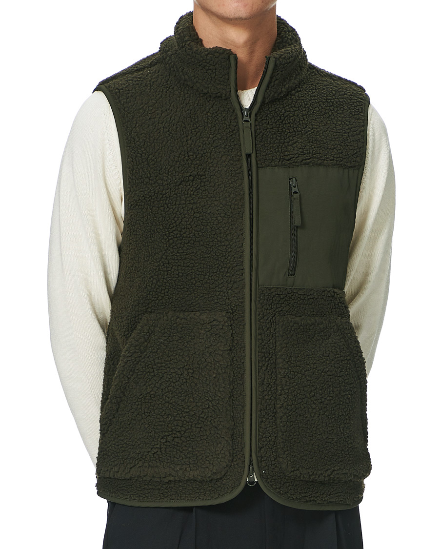 Homme | Pulls Et Tricots | A Day's March | Arvån Recycled Fleece Vest Olive