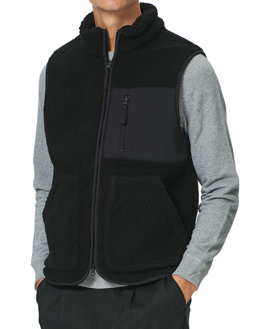 Homme | Pulls Et Tricots | A Day's March | Arvån Recycled Fleece Vest Black