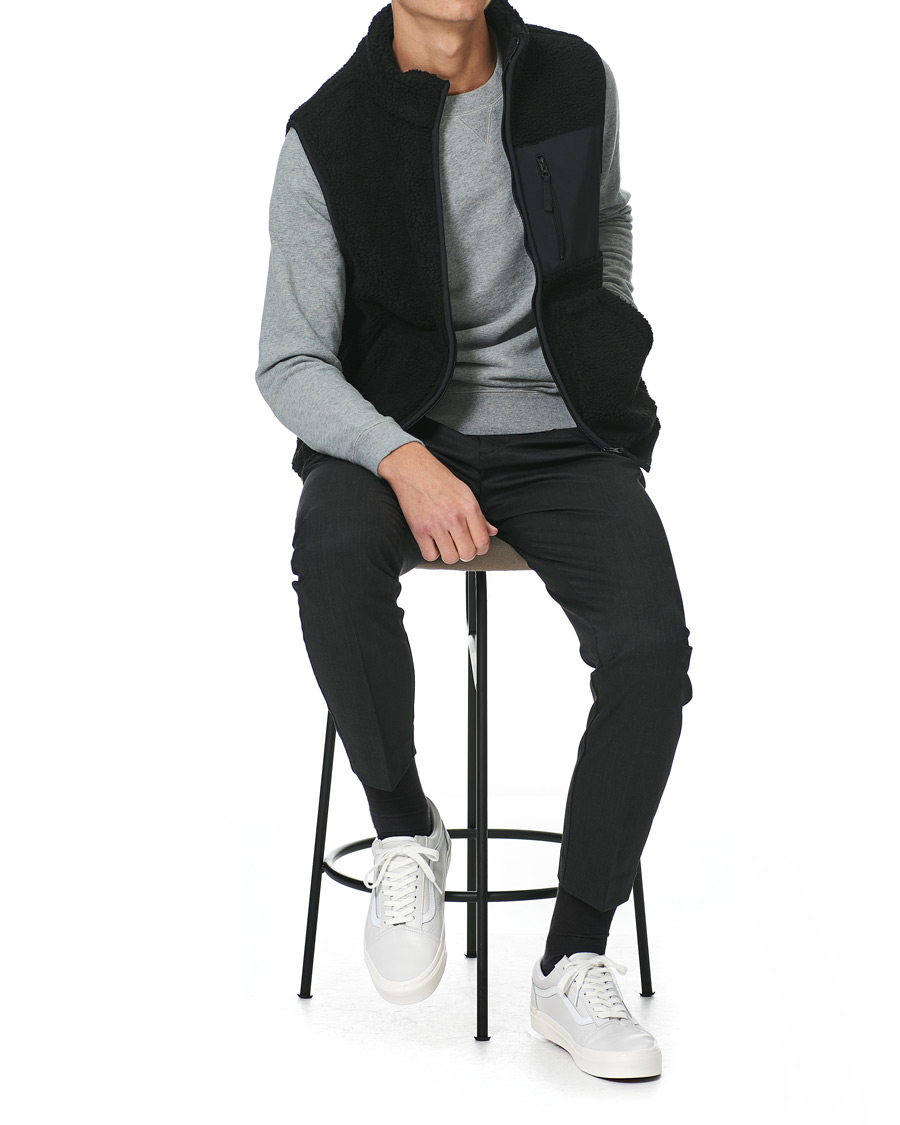 Homme | Pantalons | A Day's March | Smart Trousers Wool Twill Charcoal