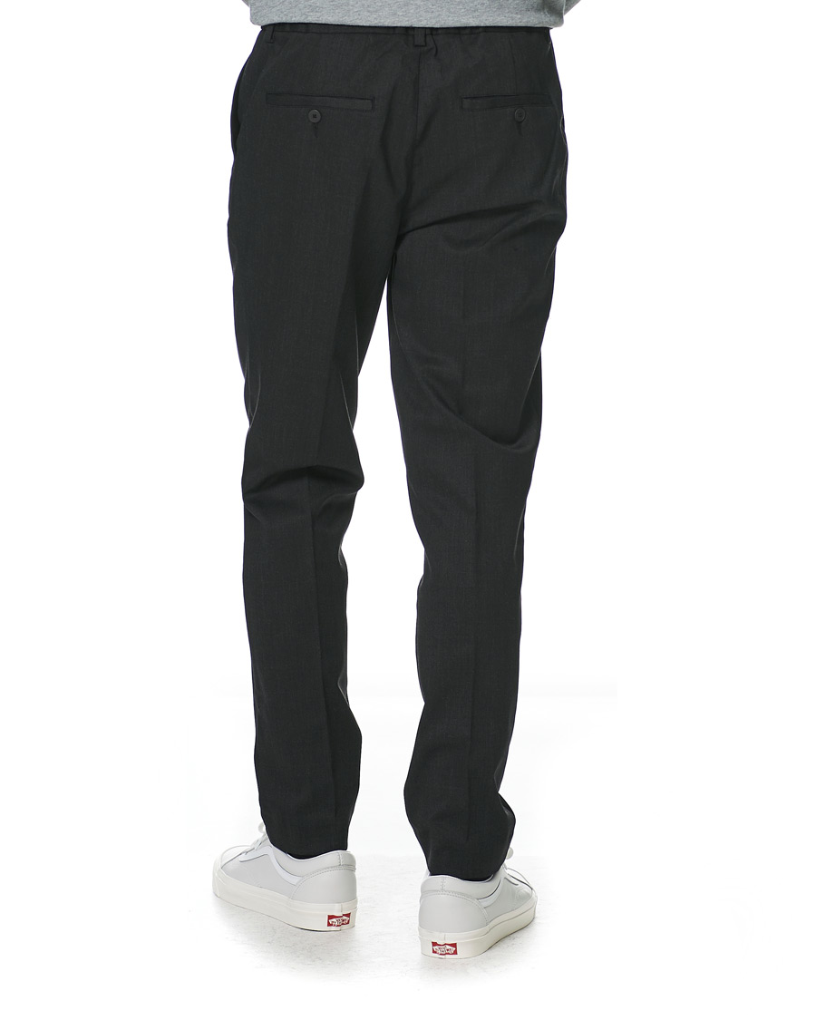 Homme | Pantalons | A Day's March | Smart Trousers Wool Twill Charcoal
