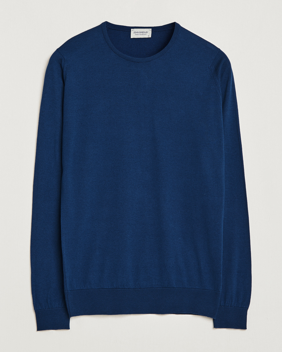 Homme | Pulls Et Tricots | John Smedley | Hatfield Sea Island Crew Neck Indigo