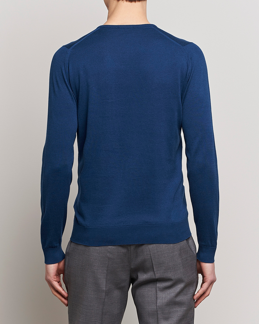 Homme | Pulls Et Tricots | John Smedley | Hatfield Sea Island Crew Neck Indigo
