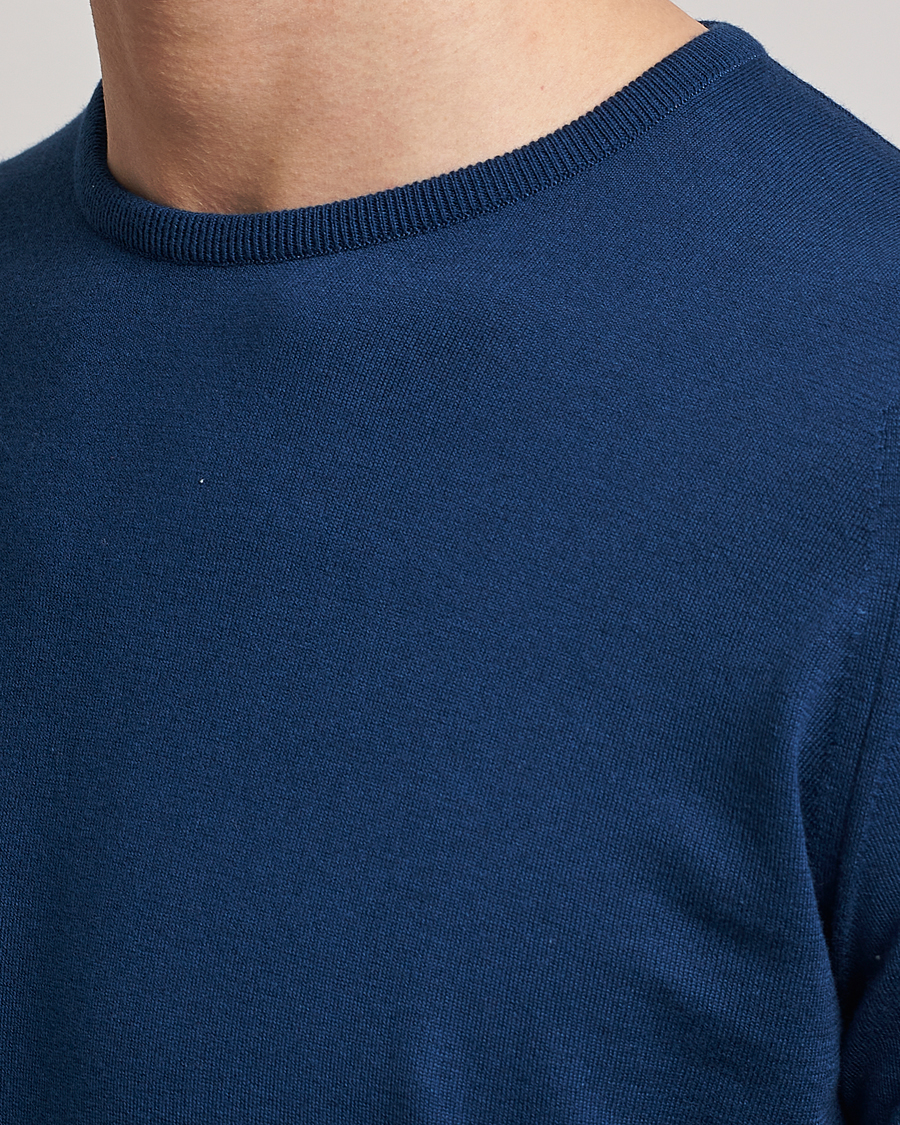 Homme | Pulls Et Tricots | John Smedley | Hatfield Sea Island Crew Neck Indigo