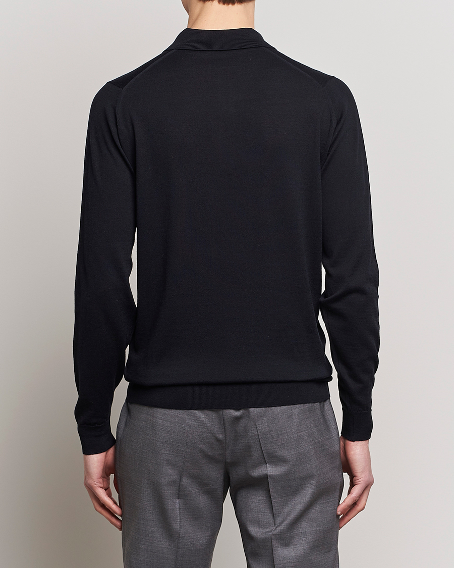 Homme | Pulls Et Tricots | John Smedley | Belper Wool/Cotton Polo Pullover Navy