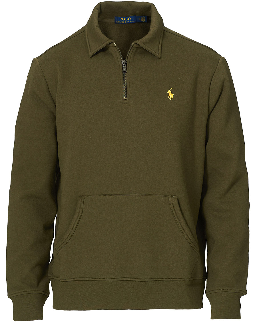 Homme | Pulls Et Tricots | Polo Ralph Lauren | Graphic Fleece Half Zip Sweater Defender Green