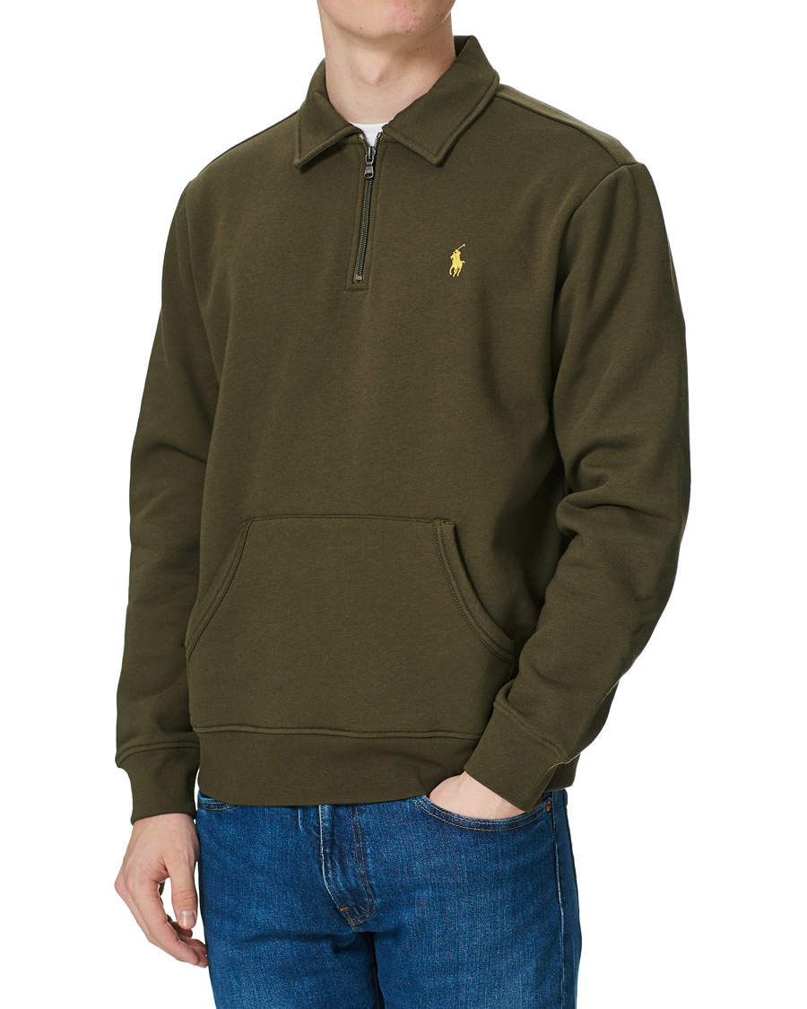 Homme | Pulls Et Tricots | Polo Ralph Lauren | Graphic Fleece Half Zip Sweater Defender Green