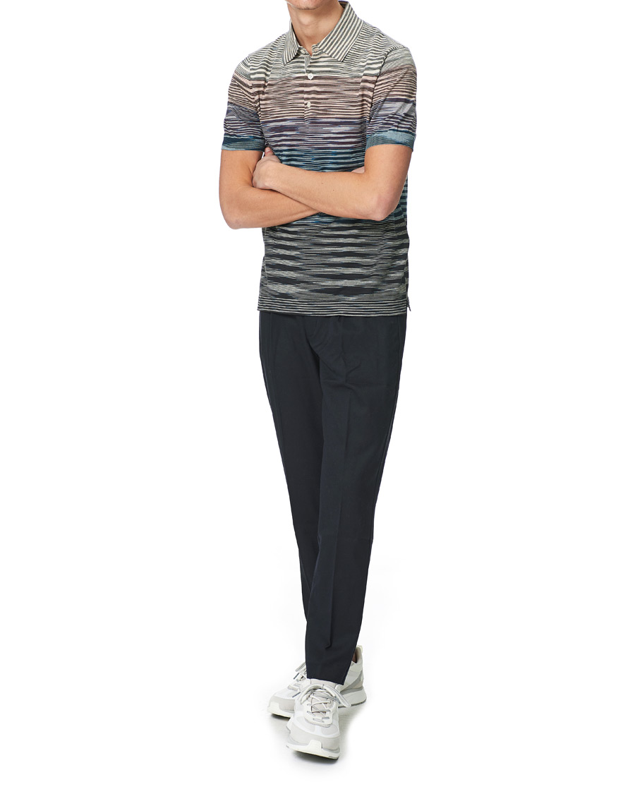 Homme | Polos | Missoni | Degradé Knitted Short Sleeve Polo Multicolour