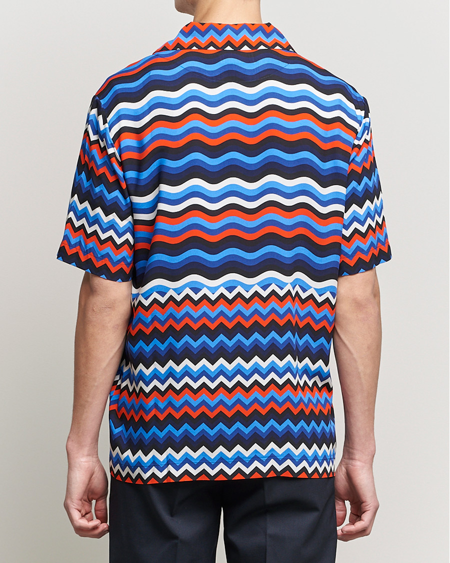 Homme | Chemises | Missoni | Zig Zag Bowling Shirt Navy/Red