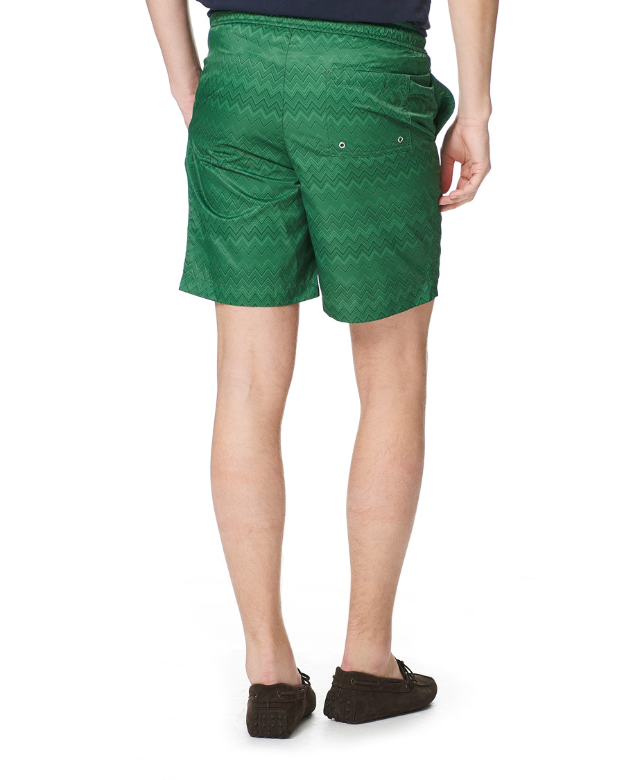 Homme | Maillots De Bain | Missoni | Tonal Zig Zag Swim Shorts Dark Green