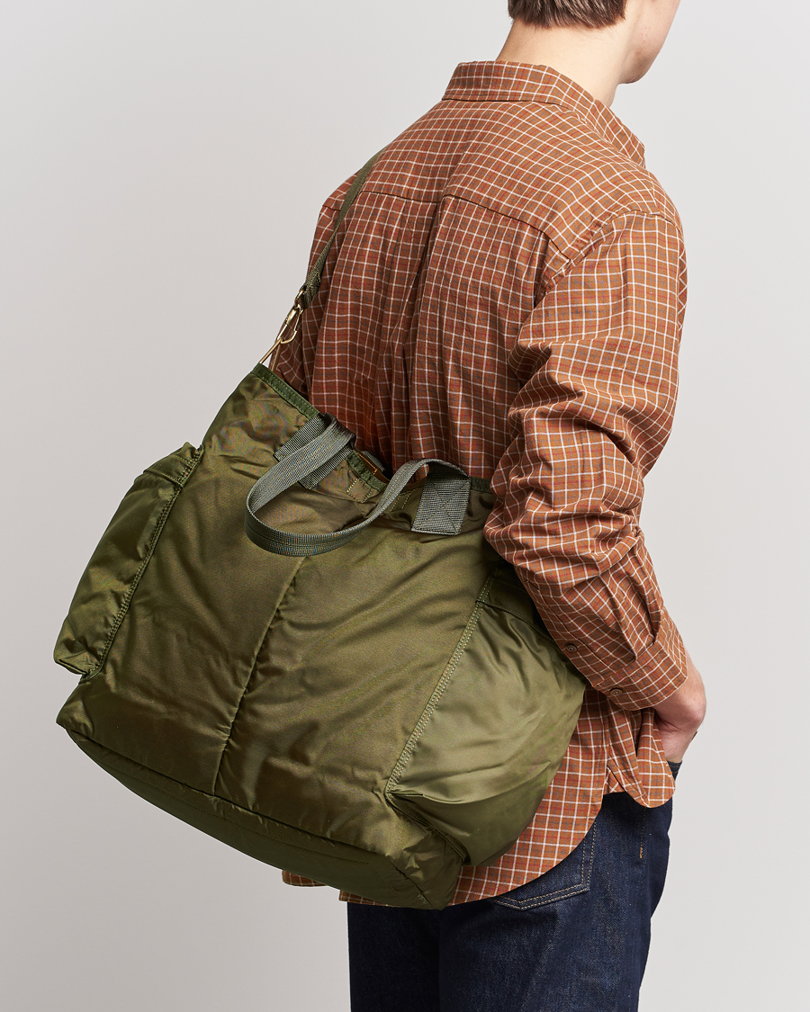 Men | Accessories | Porter-Yoshida & Co. | Force 2Way Tote Bag Olive Drab