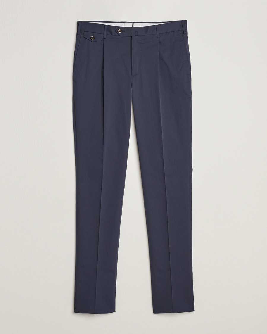 Homme | Pantalons | PT01 | Gentleman Fit Silkochino Trousers Navy