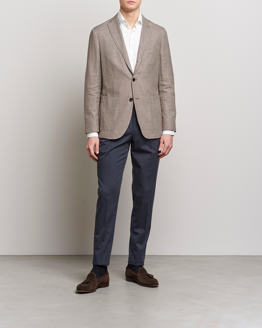 Homme | Pantalons | PT01 | Gentleman Fit Silkochino Trousers Navy