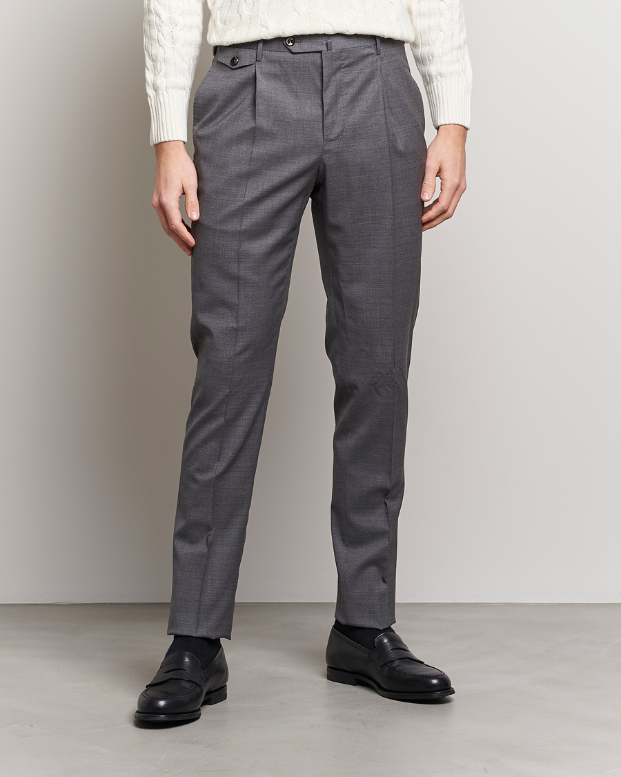 Homme | Pantalons | PT01 | Gentleman Fit Wool Trousers Medium Grey