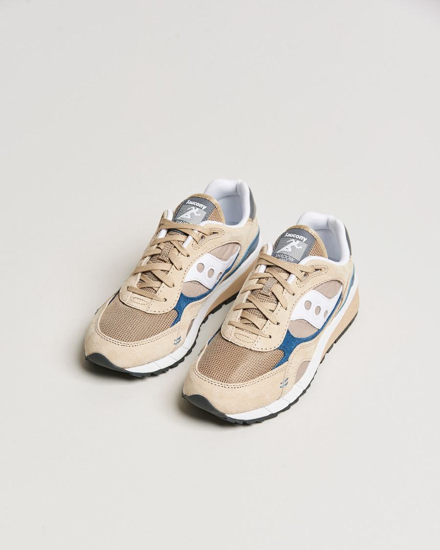 Homme | Saucony Shadow 6000 Sneaker Sand/Navy | Saucony | Shadow 6000 Sneaker Sand/Navy