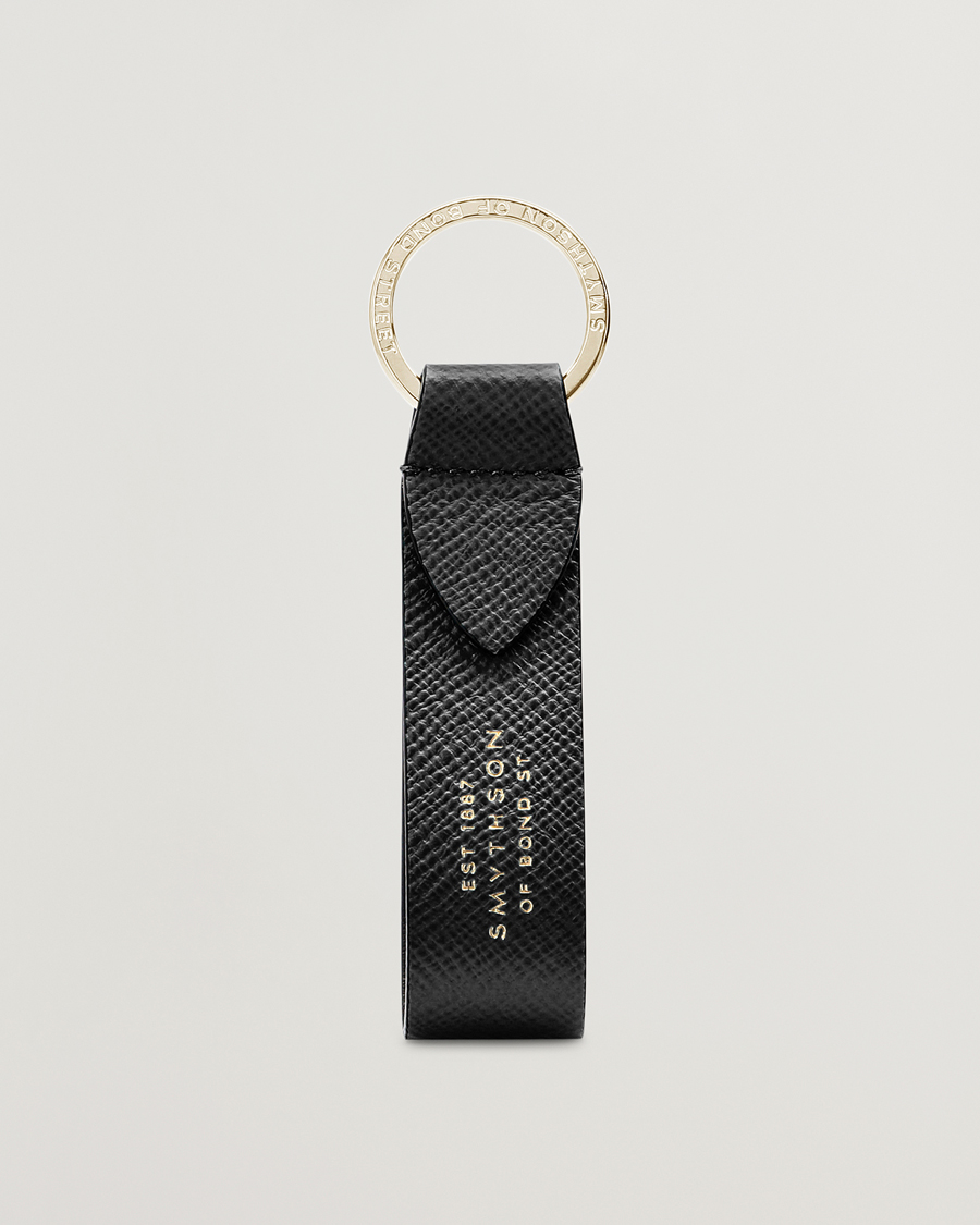 Homme | Porte-Clés | Smythson | Panama Leather Keyring Black