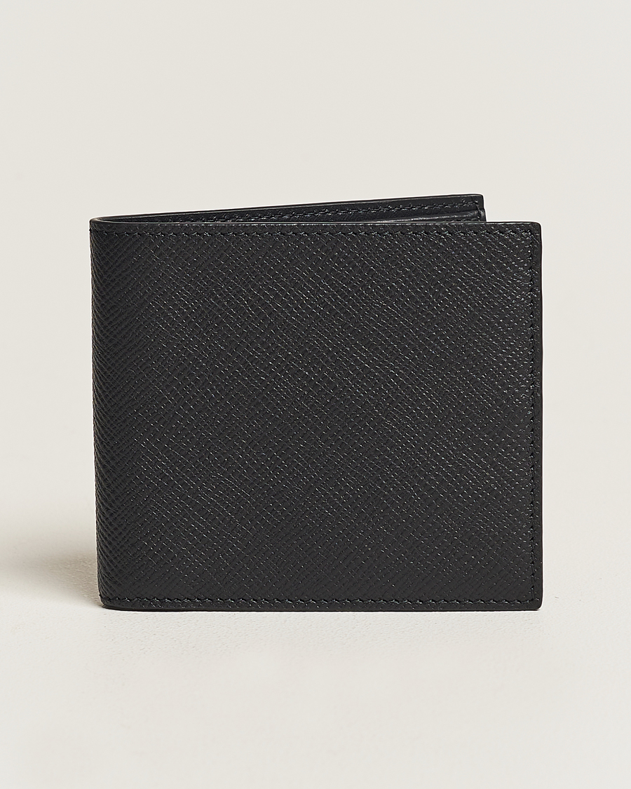 Homme | Portefeuilles | Smythson | Panama 6 Card Wallet Black Leather