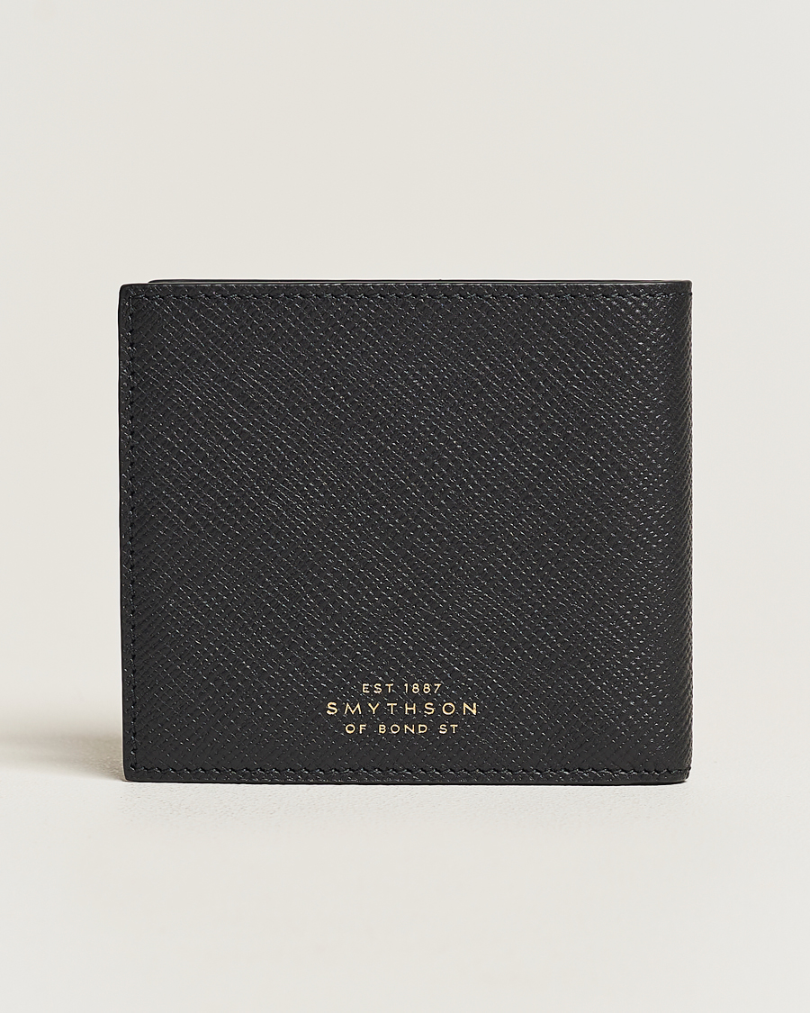 Homme | Portefeuilles | Smythson | Panama 6 Card Wallet Black Leather