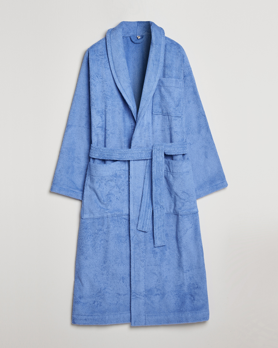 Homme | Peignoirs Et Pyjamas | Tekla | Organic Terry Classic Bathrobe Clear Blue