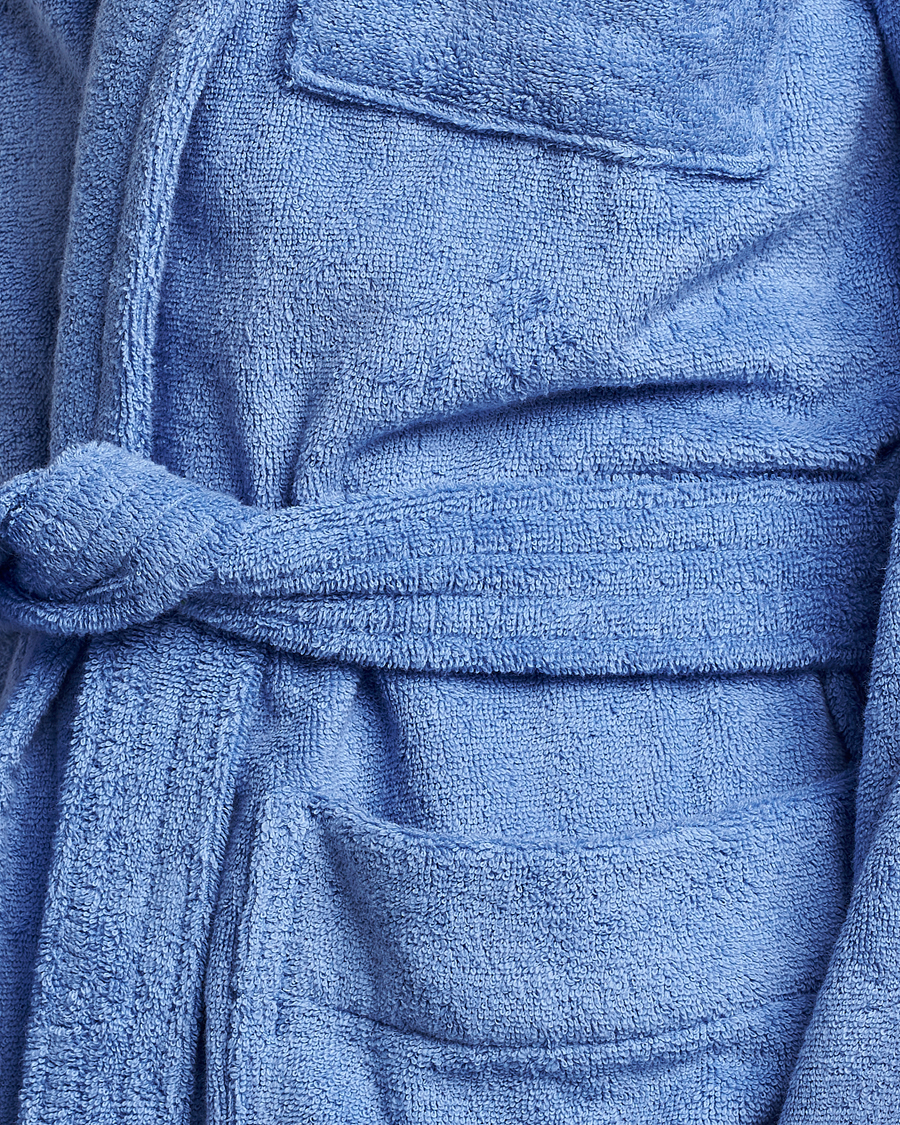 Homme | Peignoirs Et Pyjamas | Tekla | Organic Terry Classic Bathrobe Clear Blue