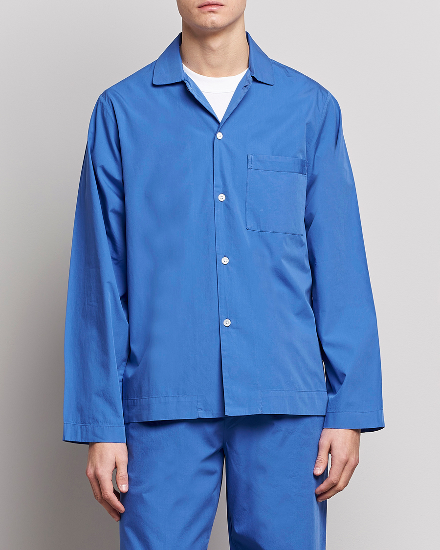 Homme | Hauts De Pyjama | Tekla | Poplin Pyjama Shirt Royal Blue