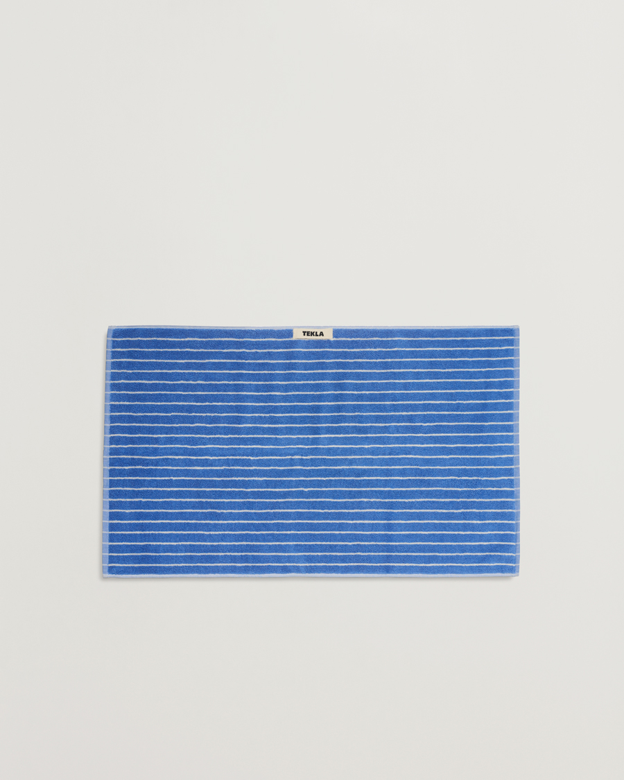 Homme | Tekla Organic Terry Hand Towel Clear Blue Stripes | Tekla | Organic Terry Hand Towel Clear Blue Stripes