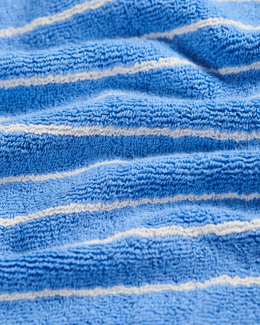 Homme | Tissus | Tekla | TeklaOrganic Terry Bath TowelClear Blue Stripes